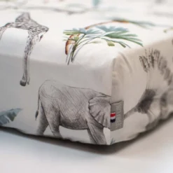 Drap-housse satin coton safari -