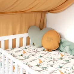 Drap-housse satin coton safari -