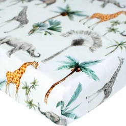 Drap-housse satin coton safari -