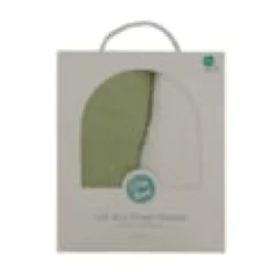 Drap housse 70x140 cm - lot de 2 - blanc &nbsp; tilleul en gaze de coton