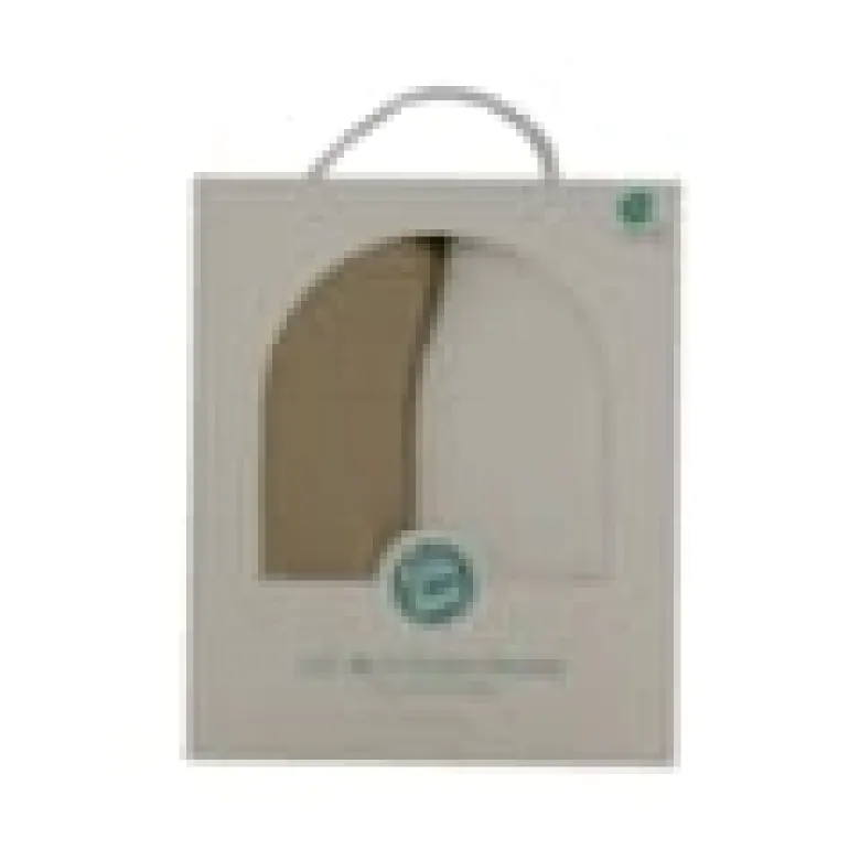 Drap housse 60x120 cm - lot de 2 - blanc moka en gaze de coton