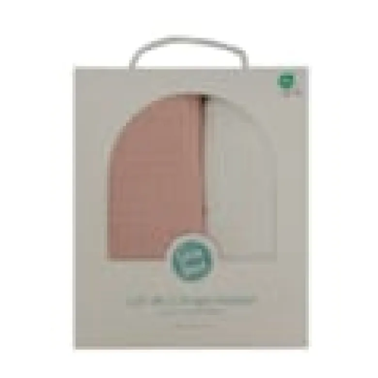 Drap housse 70x140 cm - lot de 2 - blanc pivoine en gaze de coton