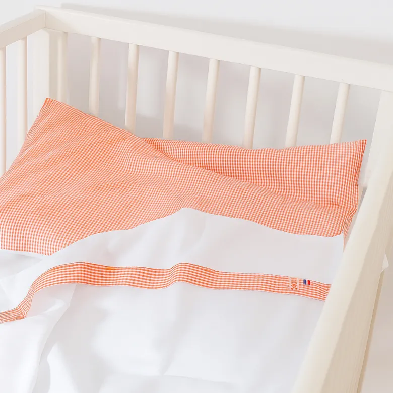 Draps plat en coton bio blanc