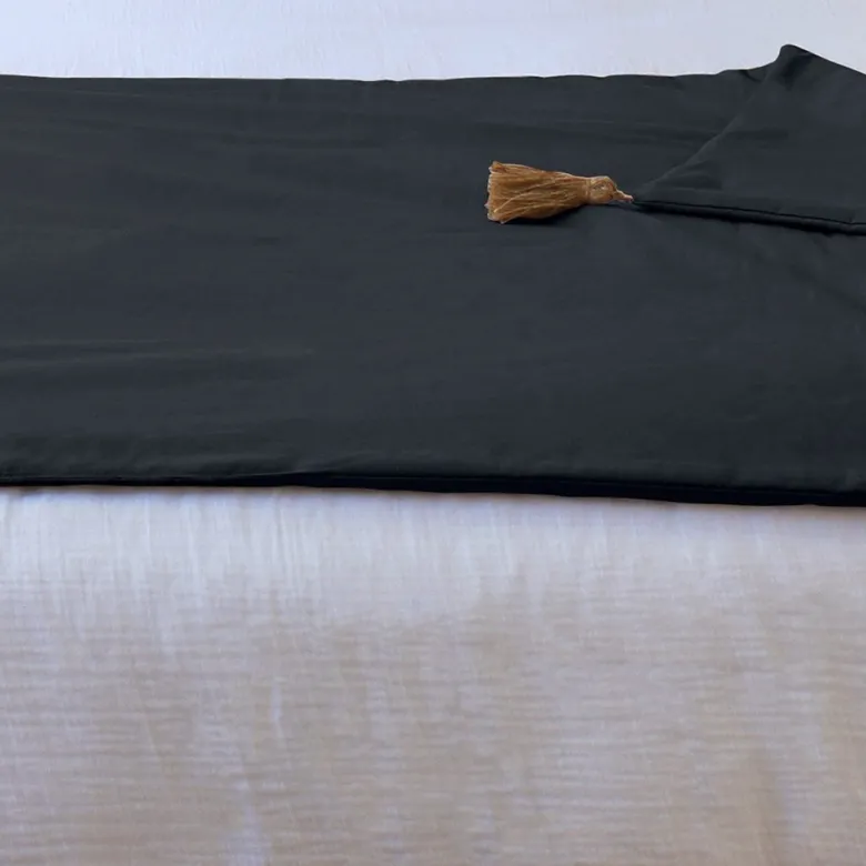 Édredon panama 90x190 cm pompons jute gr