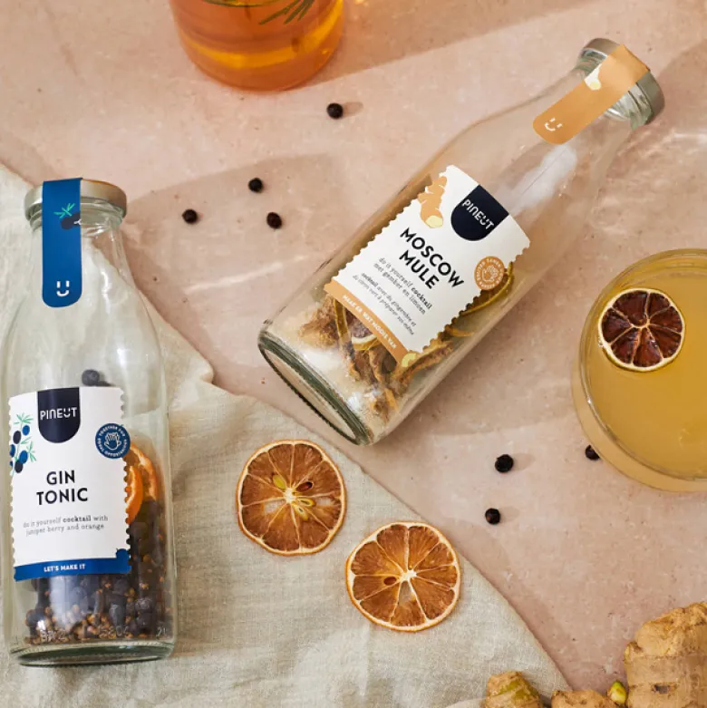 Duo cocktail Gin Tonic Moscow Mule