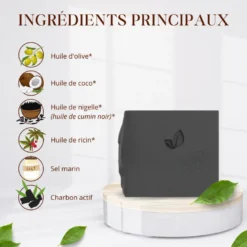 Duo savon bio nigelle purifiant + support magnétique fabriqué en france