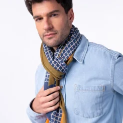 Echarpe en laine jean