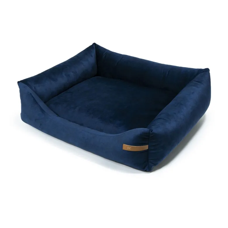Ecow, panier chien chat velours bleu s