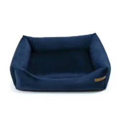 Ecow, panier grand chien velours bleu xl