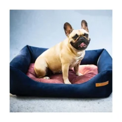 Ecow, panier grand chien velours bleu xl