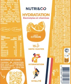 3 electrolytes citron - hydratation