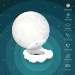 Enceinte bluetooth moony - lampe lune lumineuse - mob