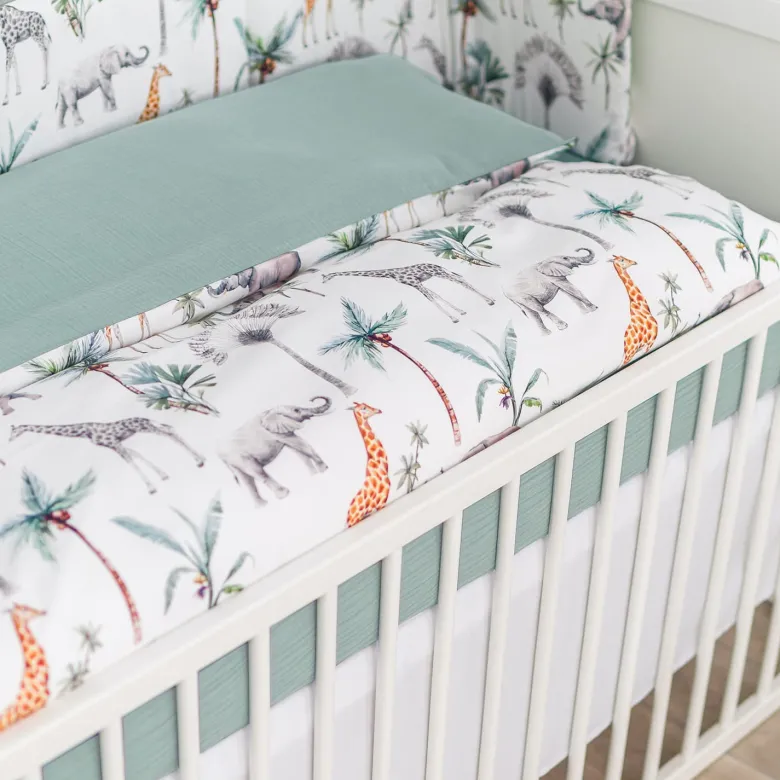 Ensemble couette oreiller enfant safari