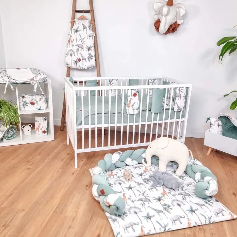 Ensemble couette oreiller enfant safari