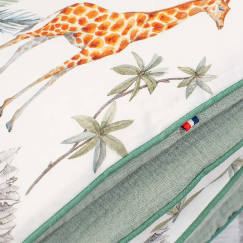 Ensemble couette oreiller enfant safari