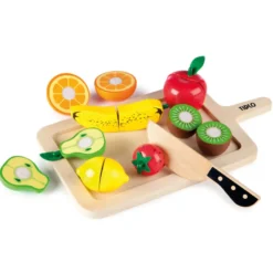 Ensemble de fruits à découper en bois