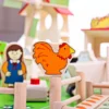 Ensemble de jeu de ferme en bois