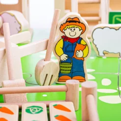 Ensemble de jeu de ferme en bois