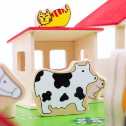 Ensemble de jeu de ferme en bois