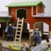 Ensemble de jeu de ferme pavée en bois