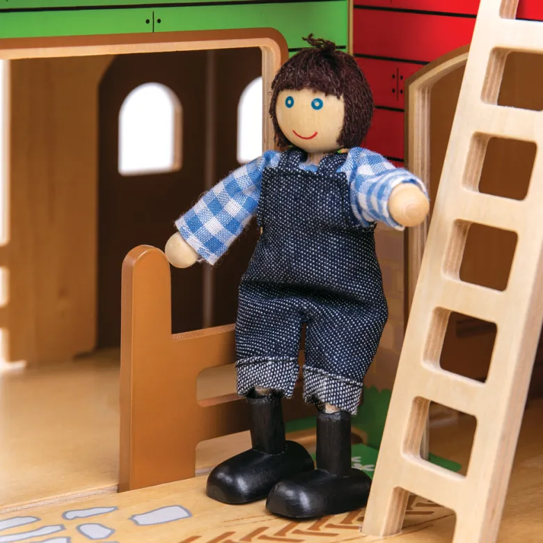 Ensemble de jeu de ferme pavée en bois