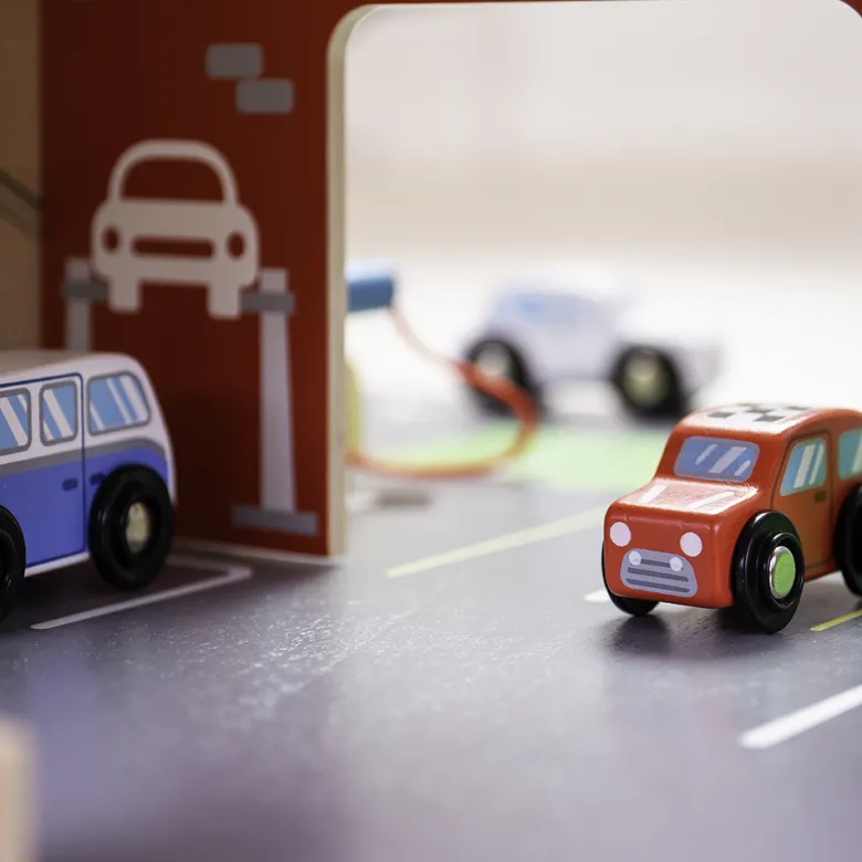 Ensemble de jeu parc et garage en bois