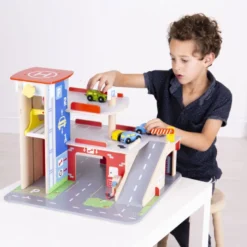Ensemble de jeu parc et garage en bois
