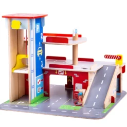 Ensemble de jeu parc et garage en bois
