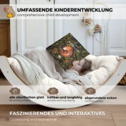 Ensemble 3-en-1 arche, coussin et toboggan enfant en contreplaqué