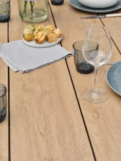 Ensemble repas de jardin 6 places - gris anthracite