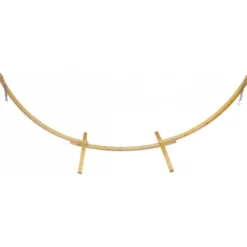 Ensemble support bois avec hamac simple bleu ciel
