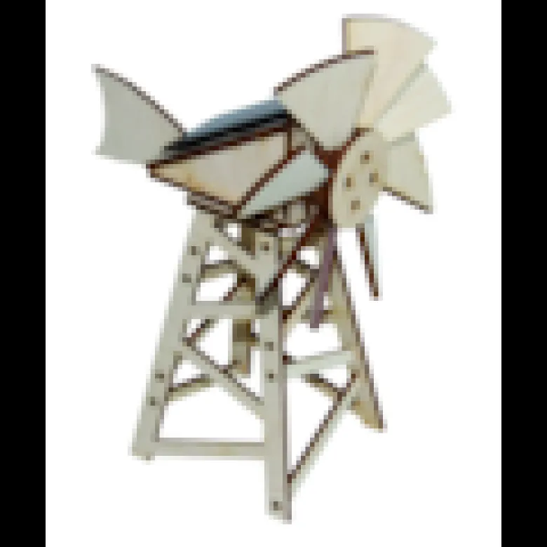 Eolienne solaire en bois à construire