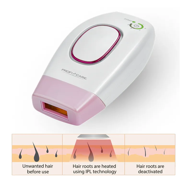 Epilateur à lumière pulsée proficare pc-ipl 3024 rose