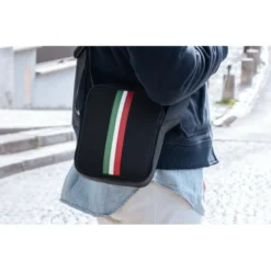 E2r sac bandoulière homme noir rétro italien durable rino