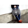 E2r sac ordinateur 15 pouces en tissu et cuir bleu et vert enzo