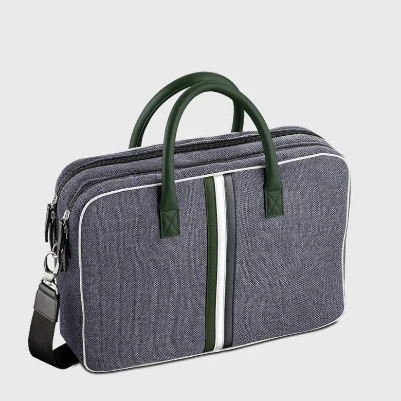 E2r sac ordinateur 15 pouces homme écolo tissu et cuir william