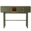 Ethan - console 3 tiroirs et 1 niche en bois naturel vert