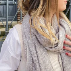 Etole pashmina femme marron glacé