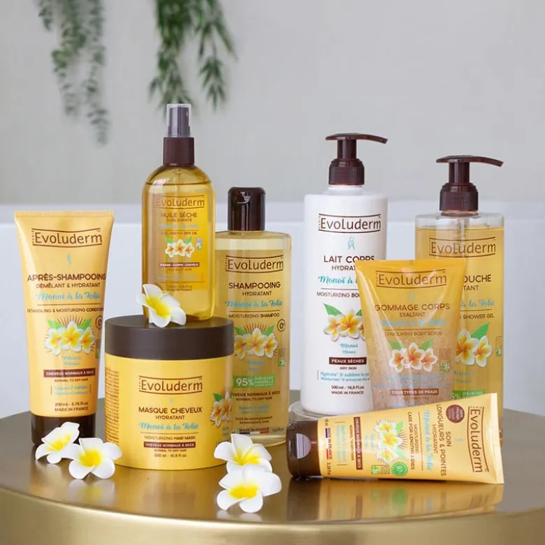 Evoluderm - routine corps et cheveux monoï à la folie - 8 produits