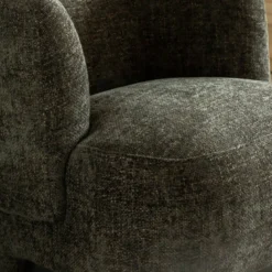 Fauteuil arrondi vert foncé