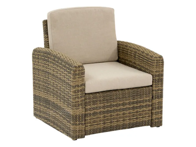 Fauteuil de jardin en alu et résine tressée selenim naturae - hespéride