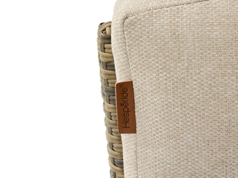 Fauteuil de jardin en alu et résine tressée selenim naturae - hespéride