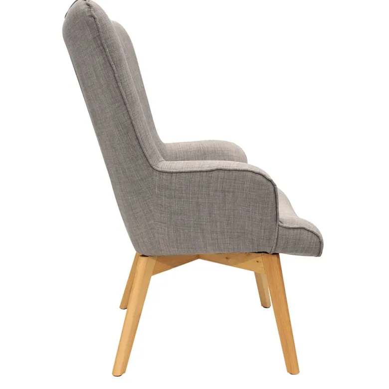 Fauteuil de salon scandi helsinki - gris
