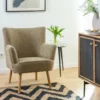 Fauteuil en coton kaki