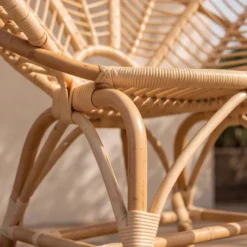 Fauteuil en rotin fleur