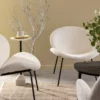 Fauteuil en tissu bouclette