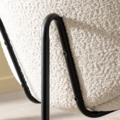 Fauteuil en tissu bouclette