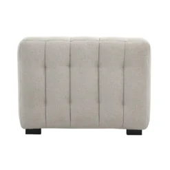 Fauteuil en tissu effet velours texturé beige corto