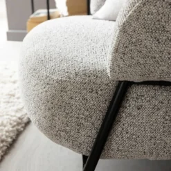 Fauteuil en tissu gris