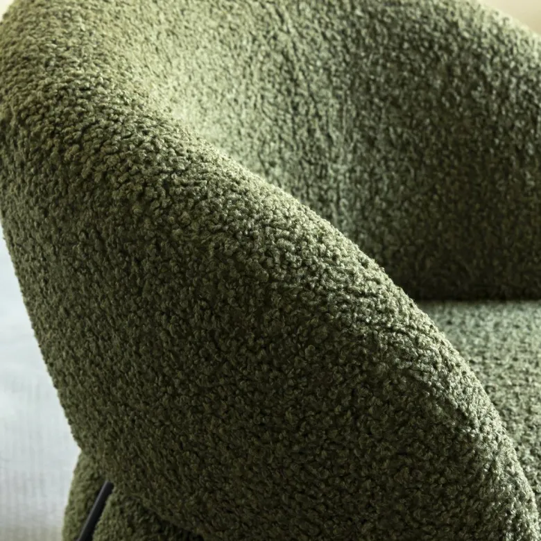 Fauteuil en tissu vert